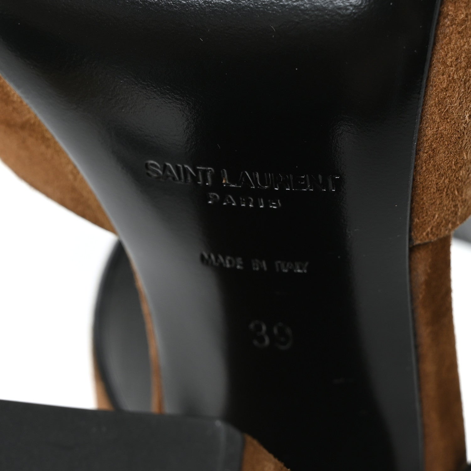 Saint Laurent Suede Oak 100 Mule Sandals 39 Land 7 of 7