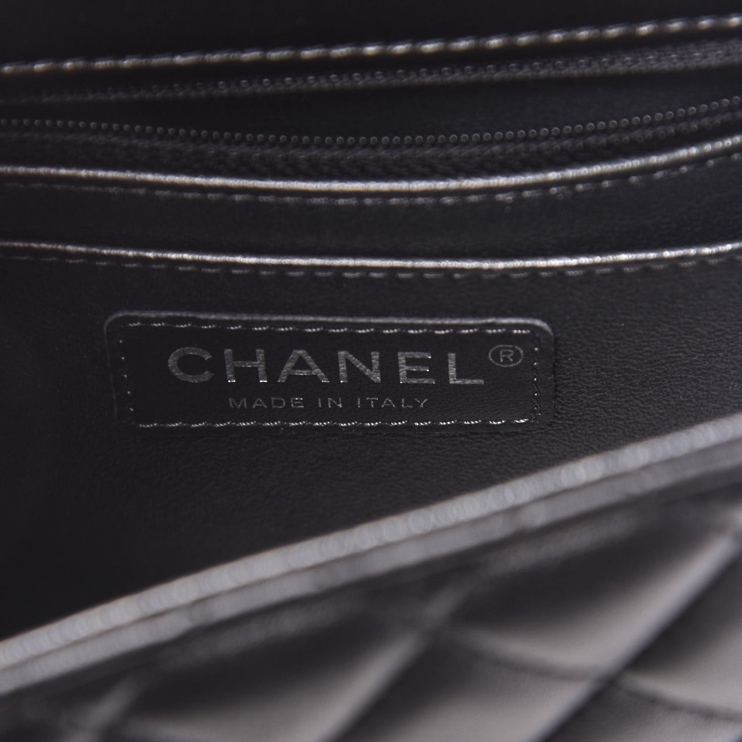 Lambskin Quilted Mini Square Flap Black