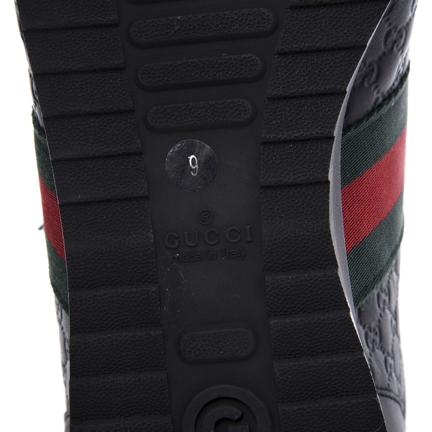 Gucci Guccissima Web Sneakers 9 Black 9 of 10
