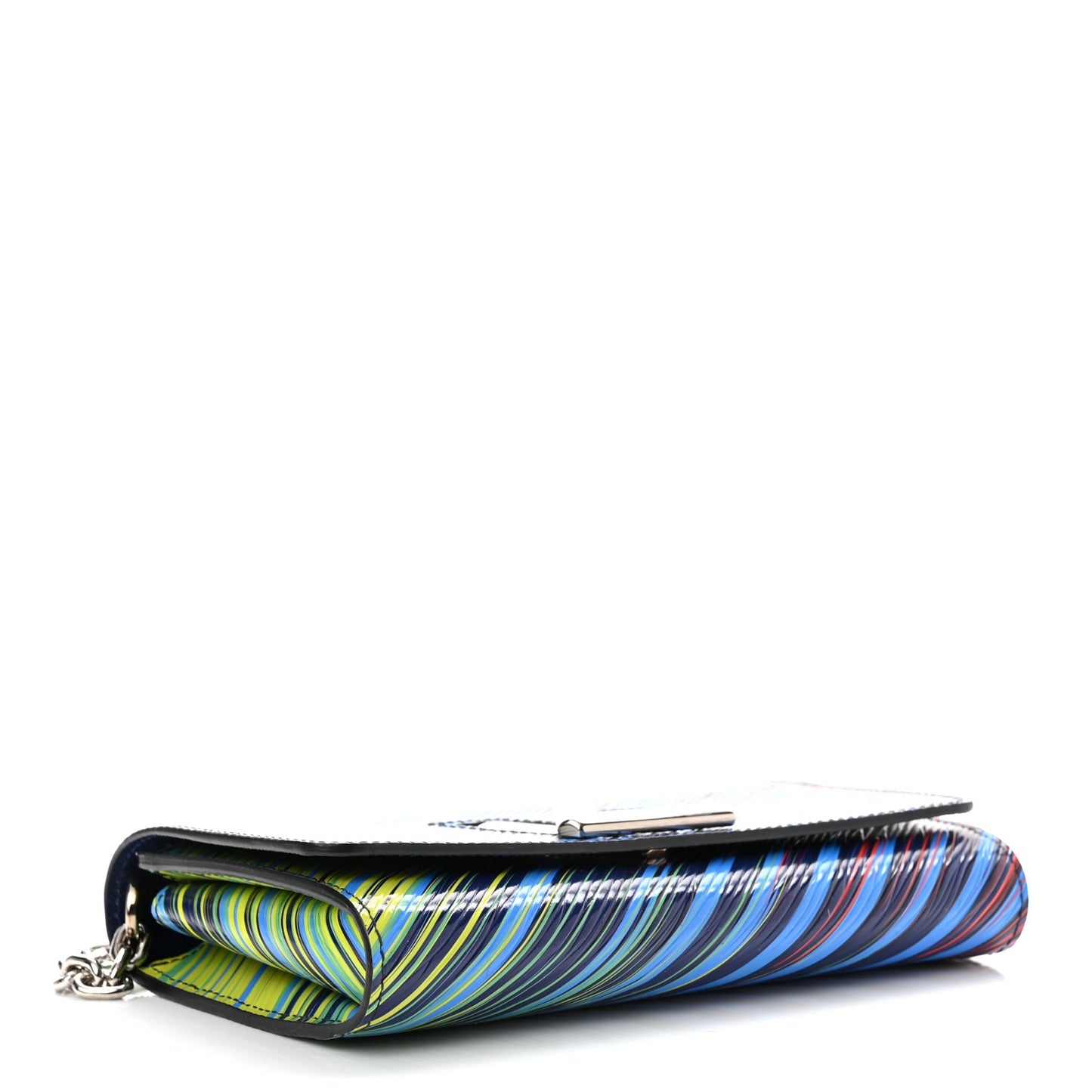 Epi Tropical Printed Twist Chain Wallet Vert Rouge