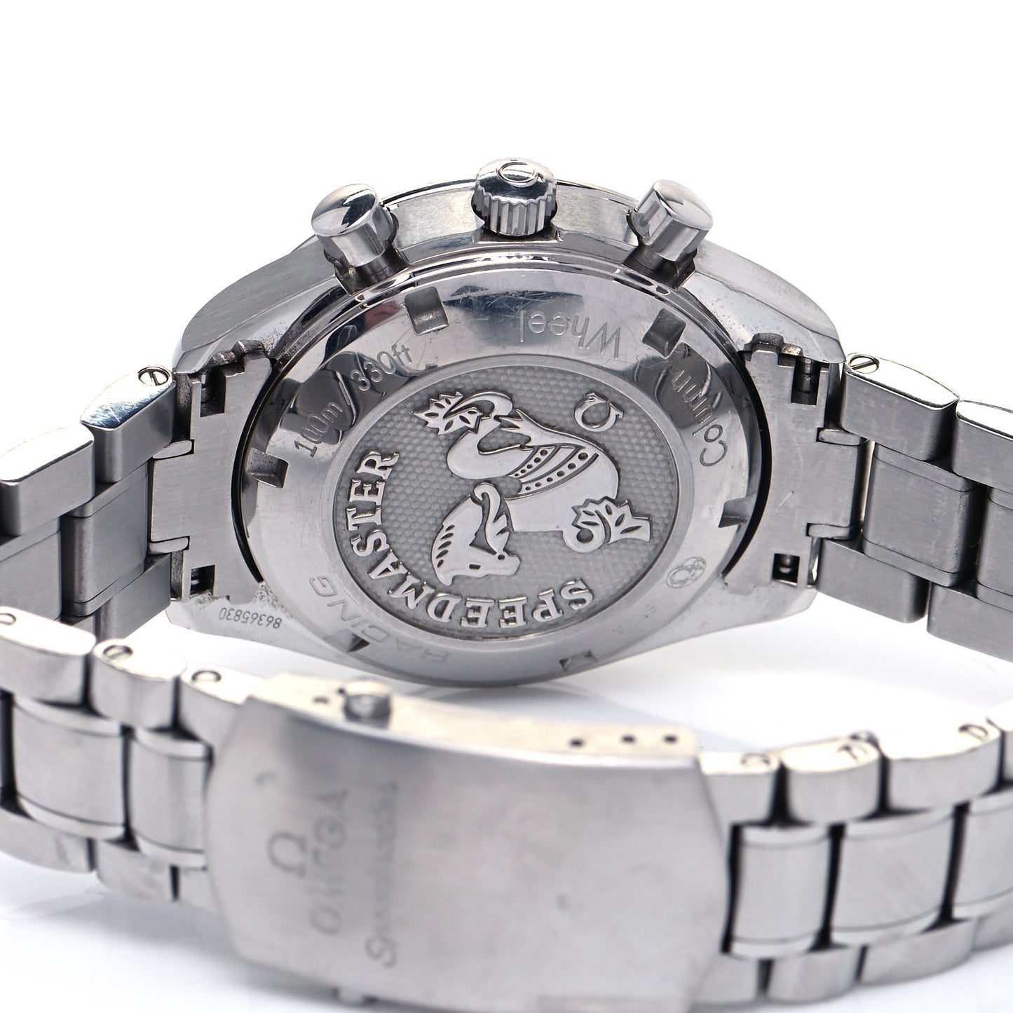 Stainless Steel 40mm Speedmaster Racing Co-Axial Chronograph Automatic Watch White 326.30.40.50.02.001