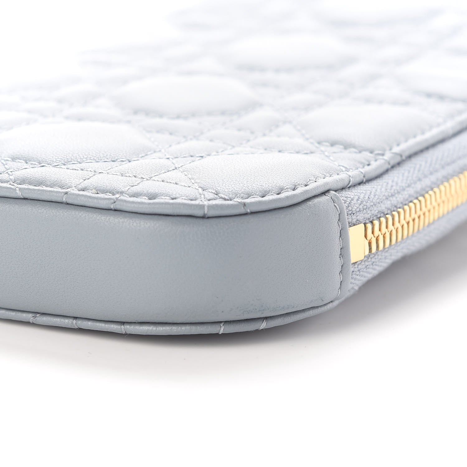 Christian Dior Lambskin Cannage Lady Dior Phone Holder Cloud Blue 7 of 7