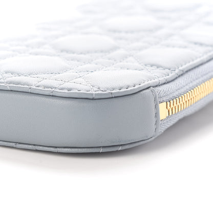 Christian Dior Lambskin Cannage Lady Dior Phone Holder Cloud Blue 7 of 7