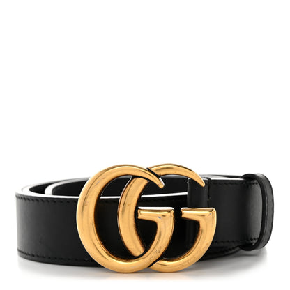 Gucci Moon Calfskin Double G 30mm Belt 80 32 Black 1 of 7
