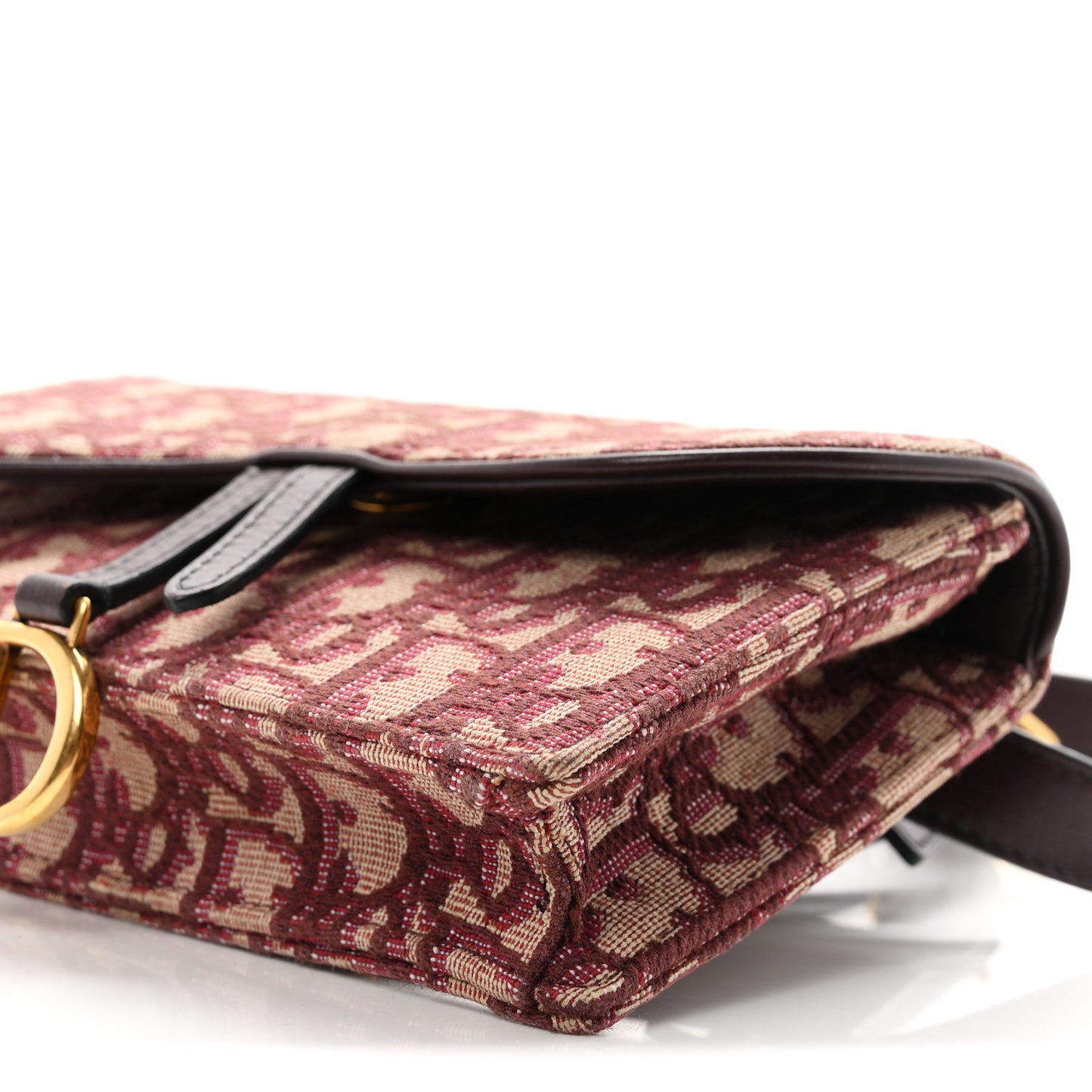 Oblique Saddle Belt Bag Bordeaux