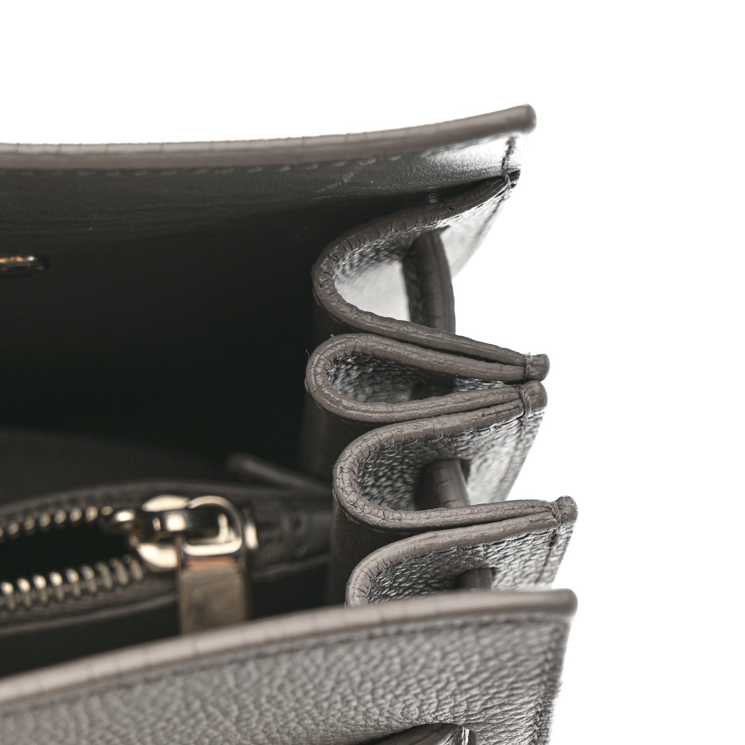 Saint Laurent Grained Calfskin Small Sac De Jour Fog 18 of 19