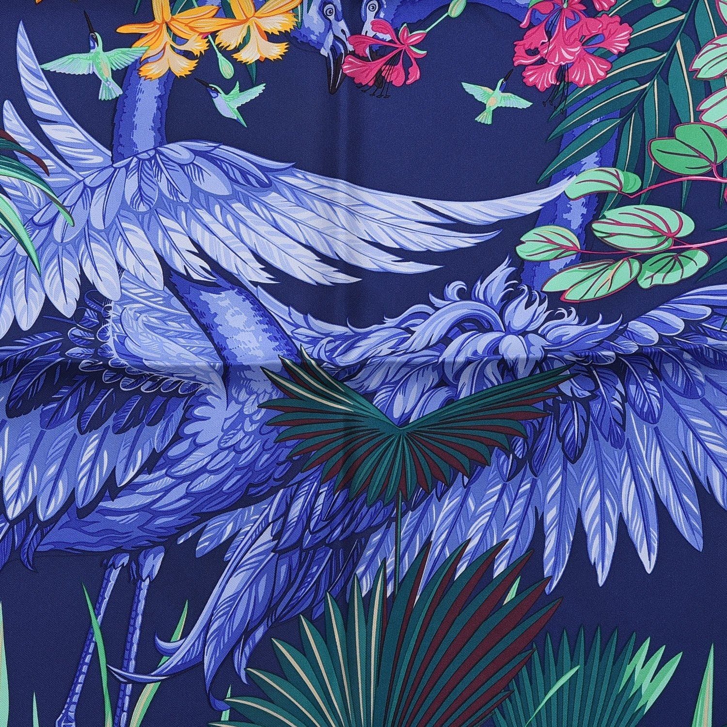 Hermes Silk Tatouage Flamingo Party Scarf 90 4 of 7