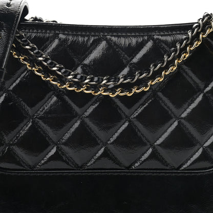 Chanel Patent Quilted Medium Gabrielle Hobo Black 8 of 10