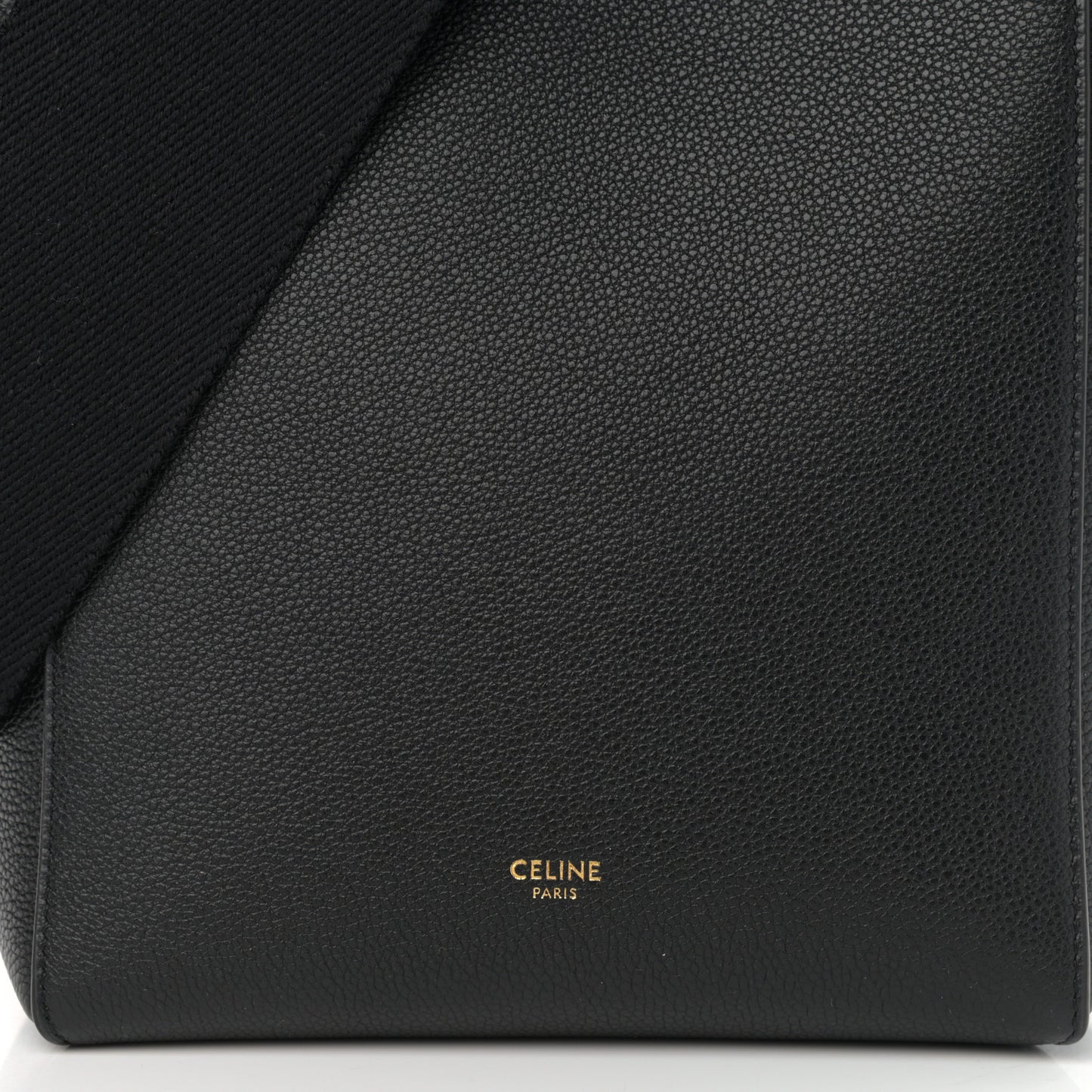 Soft Grained Calfskin Small Sangle Bucket Bag Black