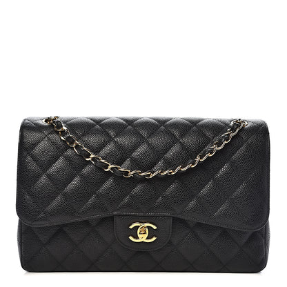 Chanel Caviar Quilted Jumbo Double Flap Black 1 of 11