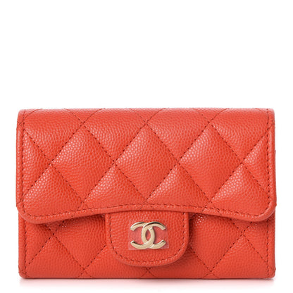 Chanel Caviar Quilted Flap Card Holder Red 1 of 9