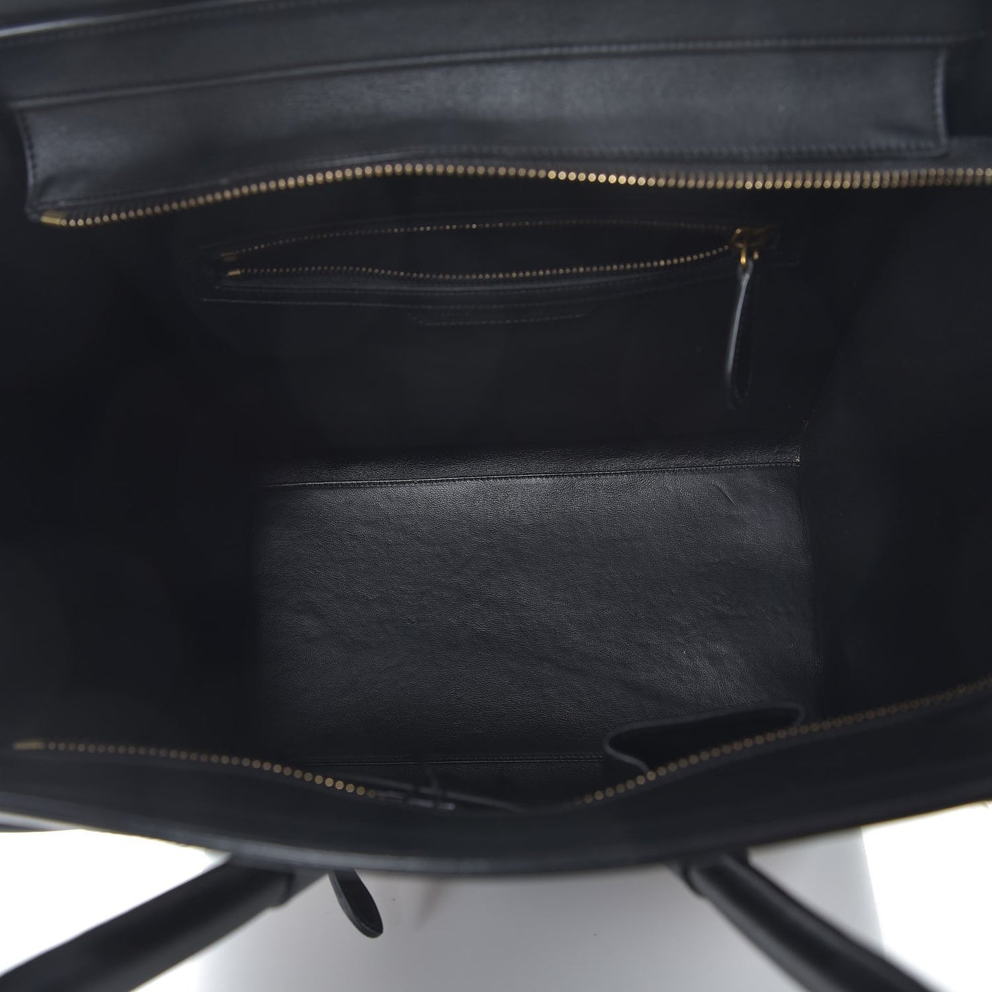 Smooth Calfskin Goat Fur Mini Luggage Brown