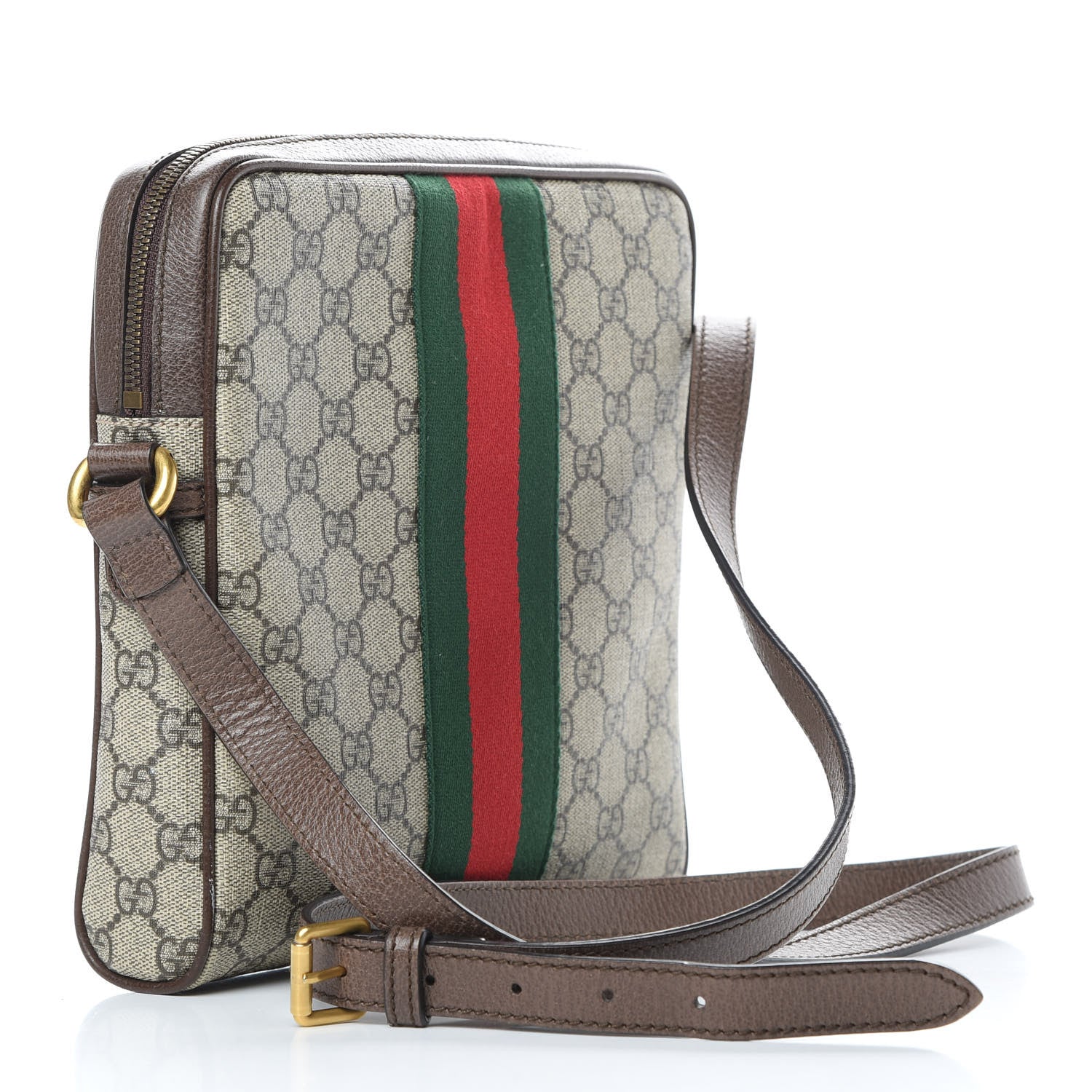 Gucci GG Supreme Monogram Web Small Ophidia Messenger Bag Brown 3 of 13