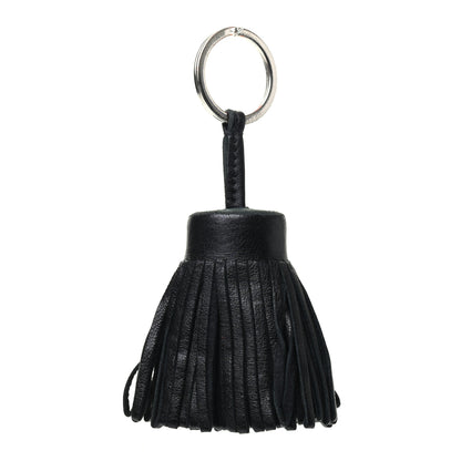 Hermes Lambskin Carmen Tassel Key Holder Black 1 of 2
