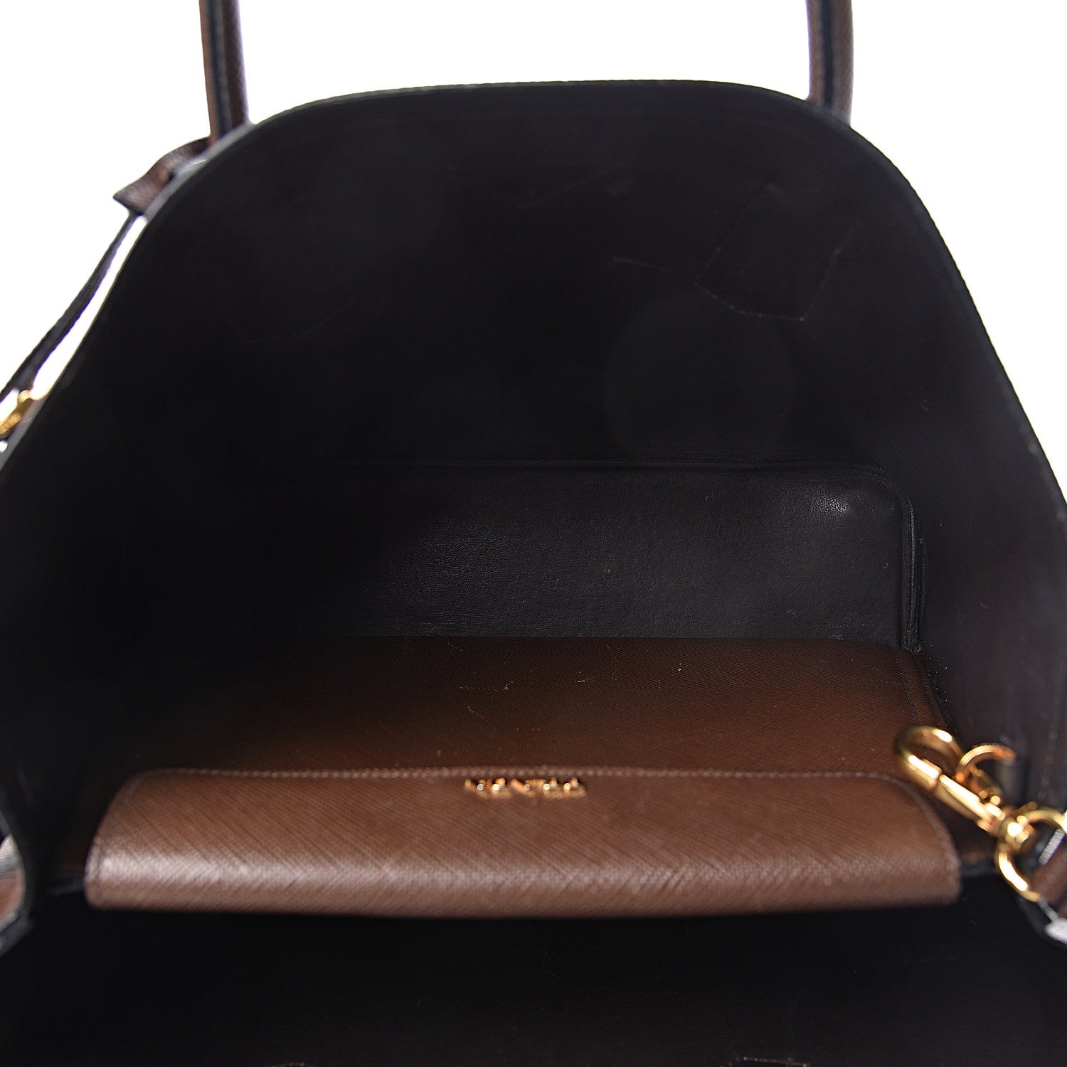 Prada Saffiano Cuir Large Double Bag Cacao 8 of 24