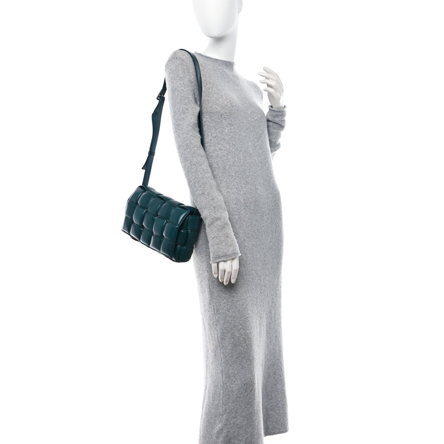 Paper Calfskin Maxi Intreccio Padded Cassette Crossbody Bag Ottanio