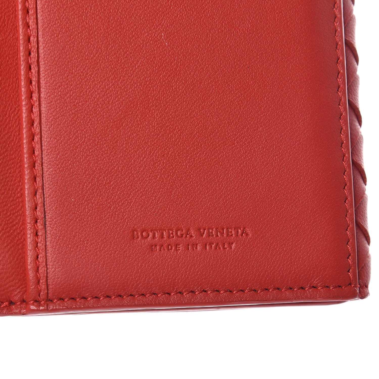 Bottega Veneta Nappa Intrecciato Continental Wallet Red 6 of 11