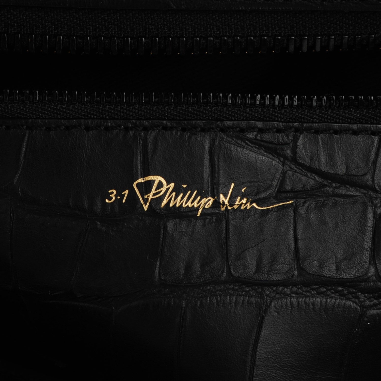 3.1 Phillip Lim 3.1 Crocodile Embossed Large Ryder Satchel Black 8 of 11