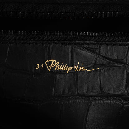 3.1 Phillip Lim 3.1 Crocodile Embossed Large Ryder Satchel Black 8 of 11