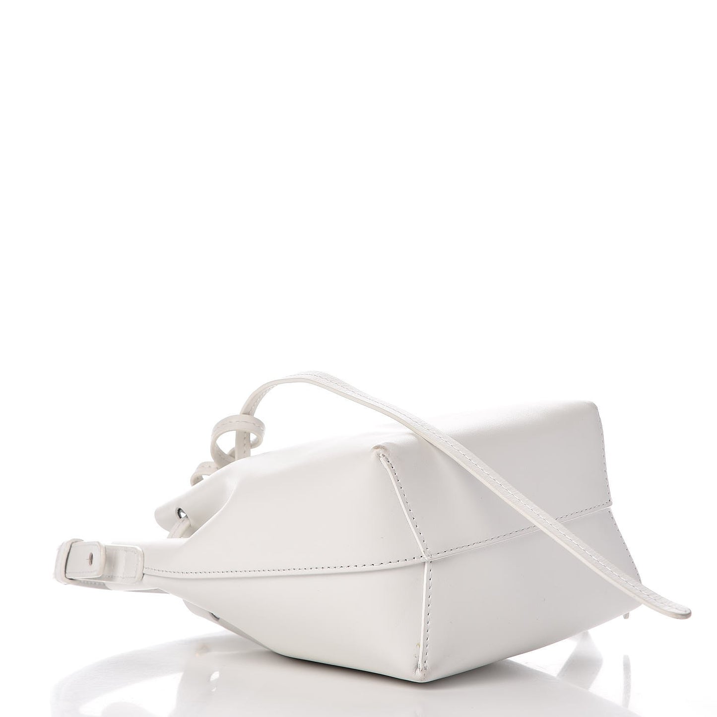 Calfskin Mini Bucket Bag White