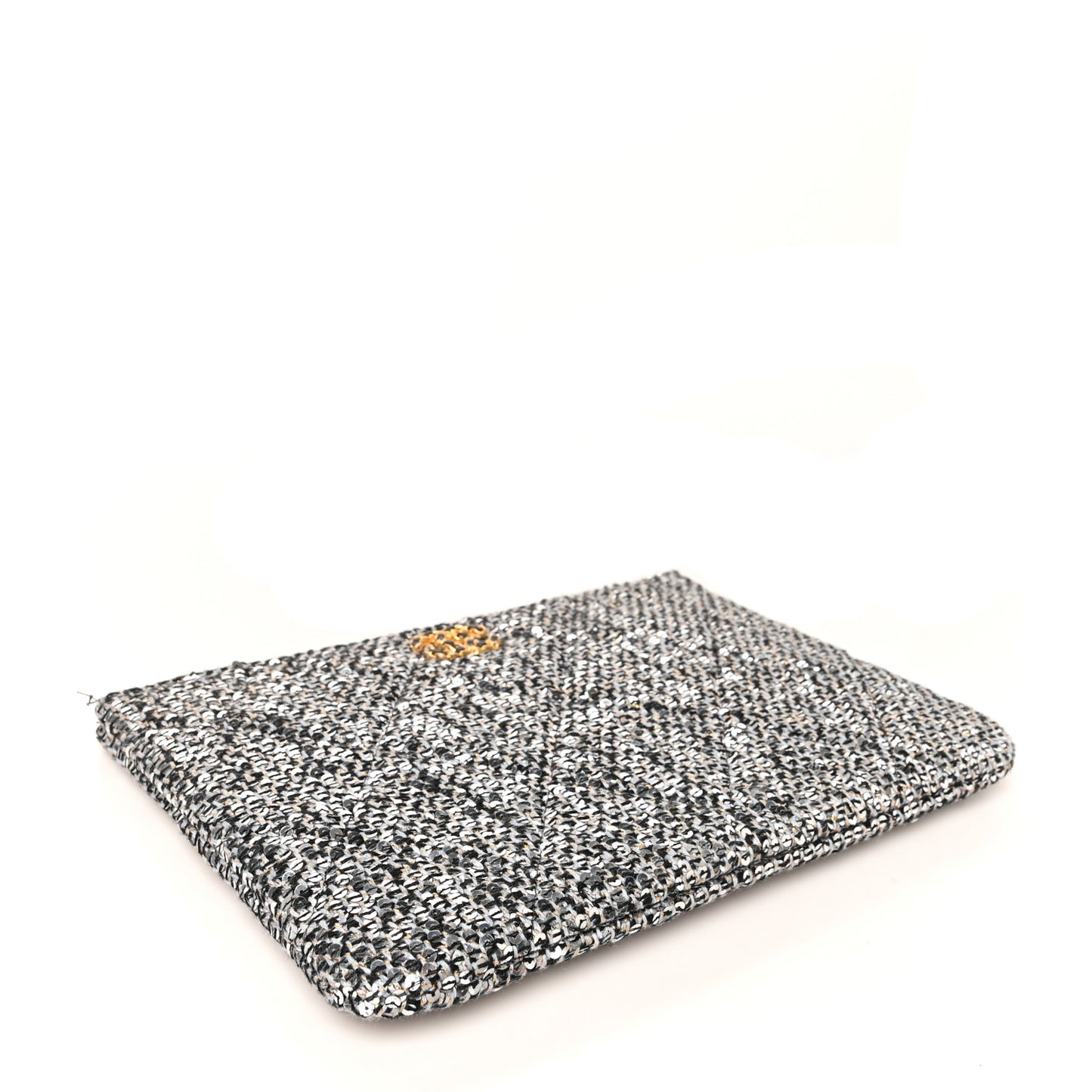 Sequins Medium 19 Pouch Silver