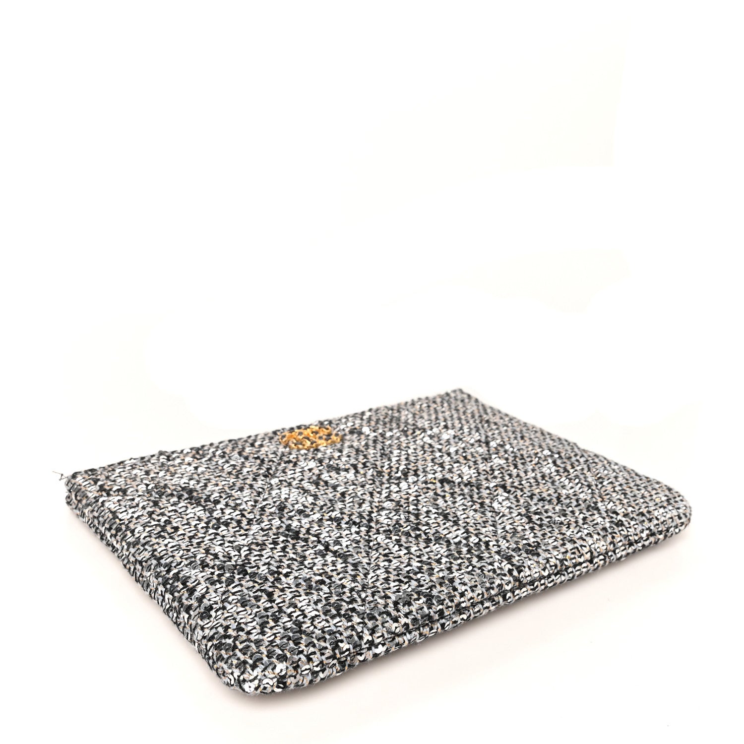 Chanel Sequins Medium 19 Pouch Silver 4 of 8