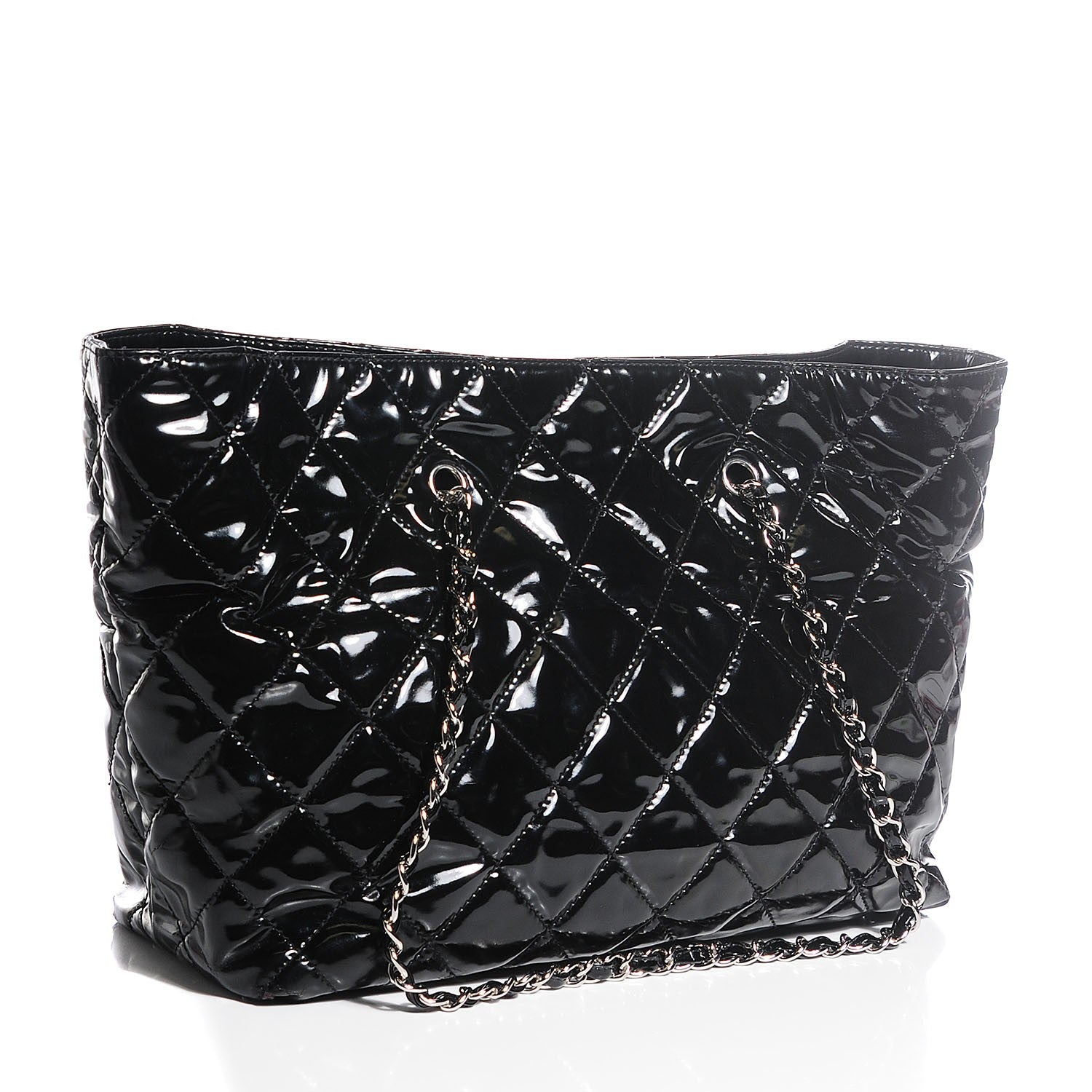 Chanel Vinyl Quilted Large In The Business Tote Black 3 of 9