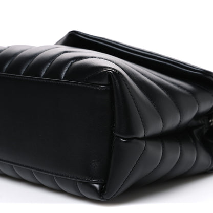 Saint Laurent Calfskin Y Quilted Monogram Small Loulou Chain Satchel Black 10 of 10