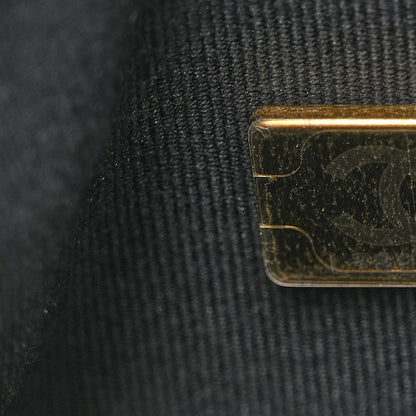 Chanel Shiny Crumpled Lambskin Quilted Medium Preppy Pocket Camera Case Black 7 of 10