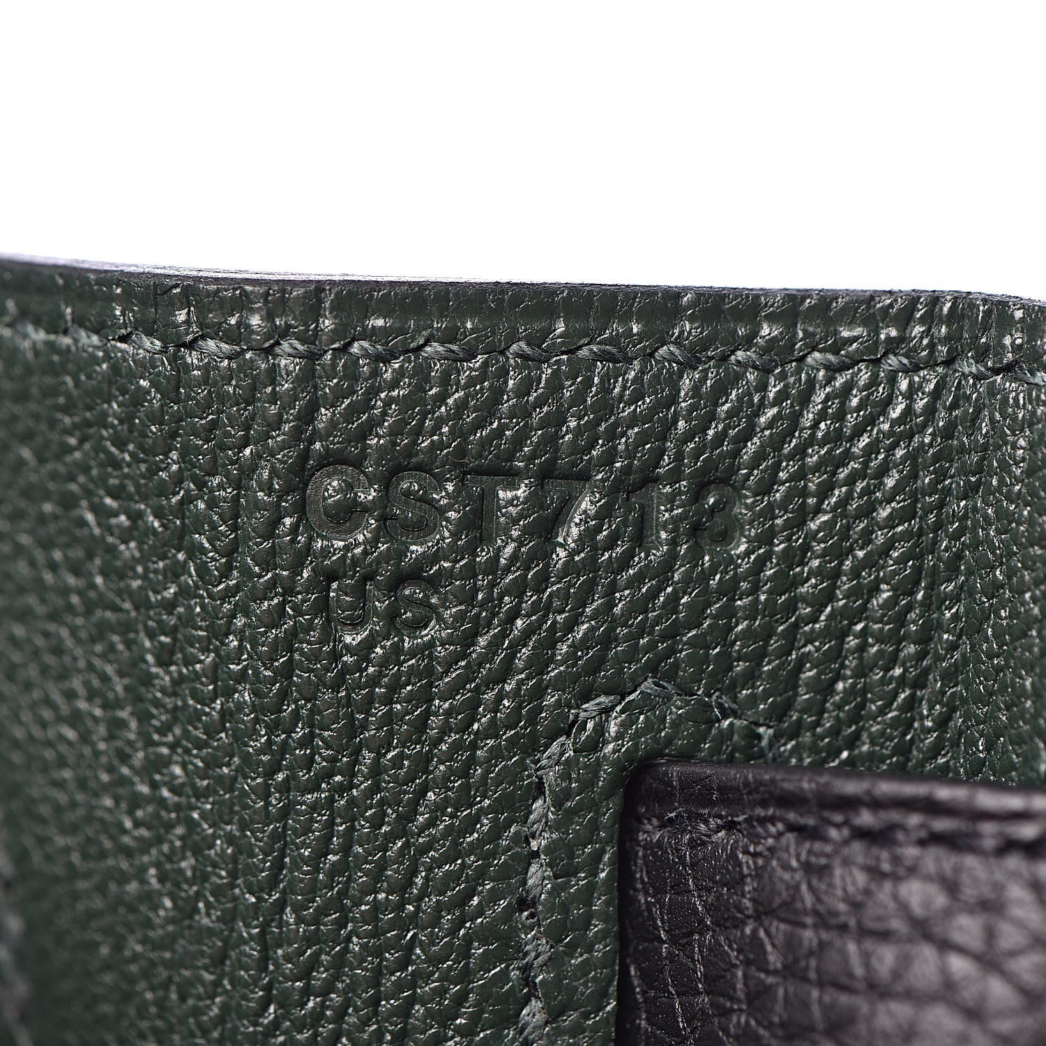 Hermes Togo Kelly Horseshoe Sellier 32 Black Vert Fonce 29 of 41