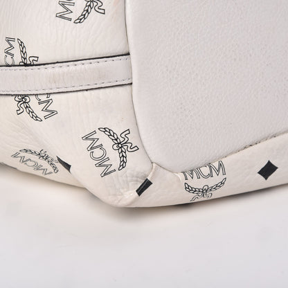 MCM Visetos Drawstring Bag White 17 of 21