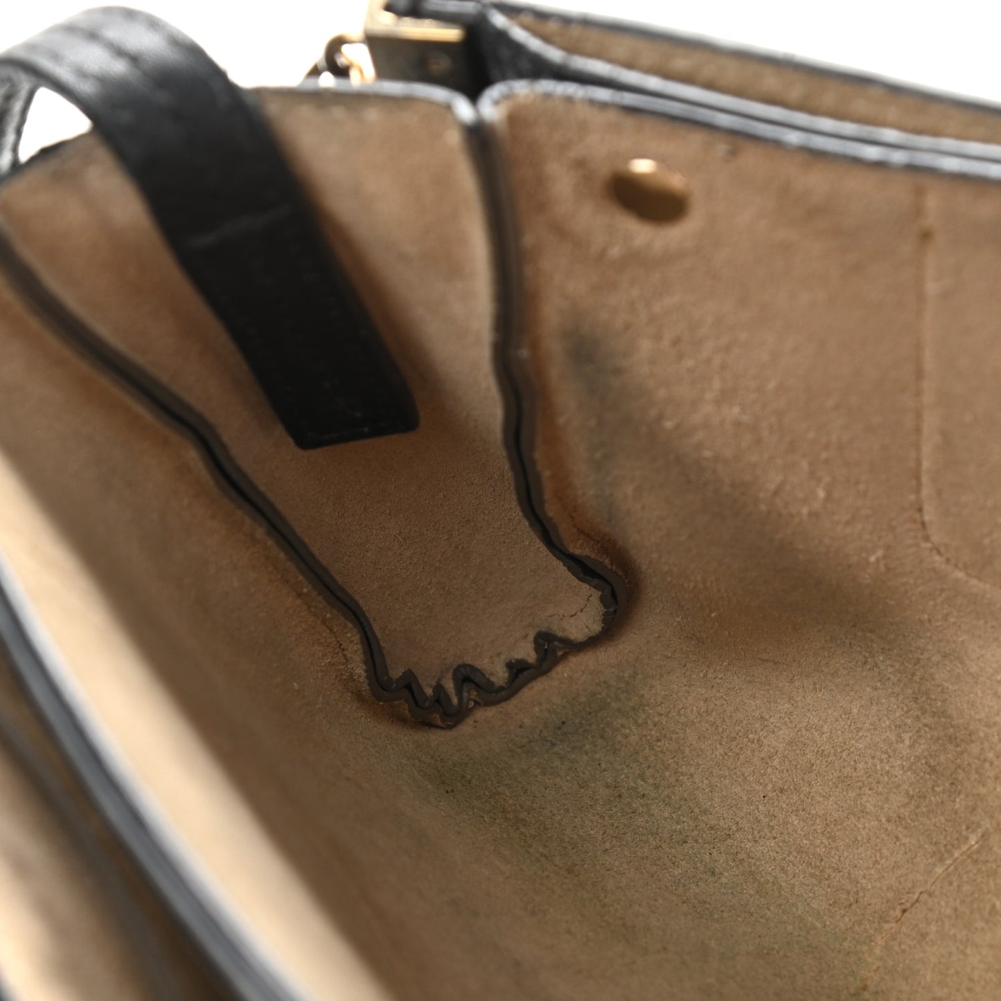 Suede Calfskin Small Faye Shoulder Bag Black