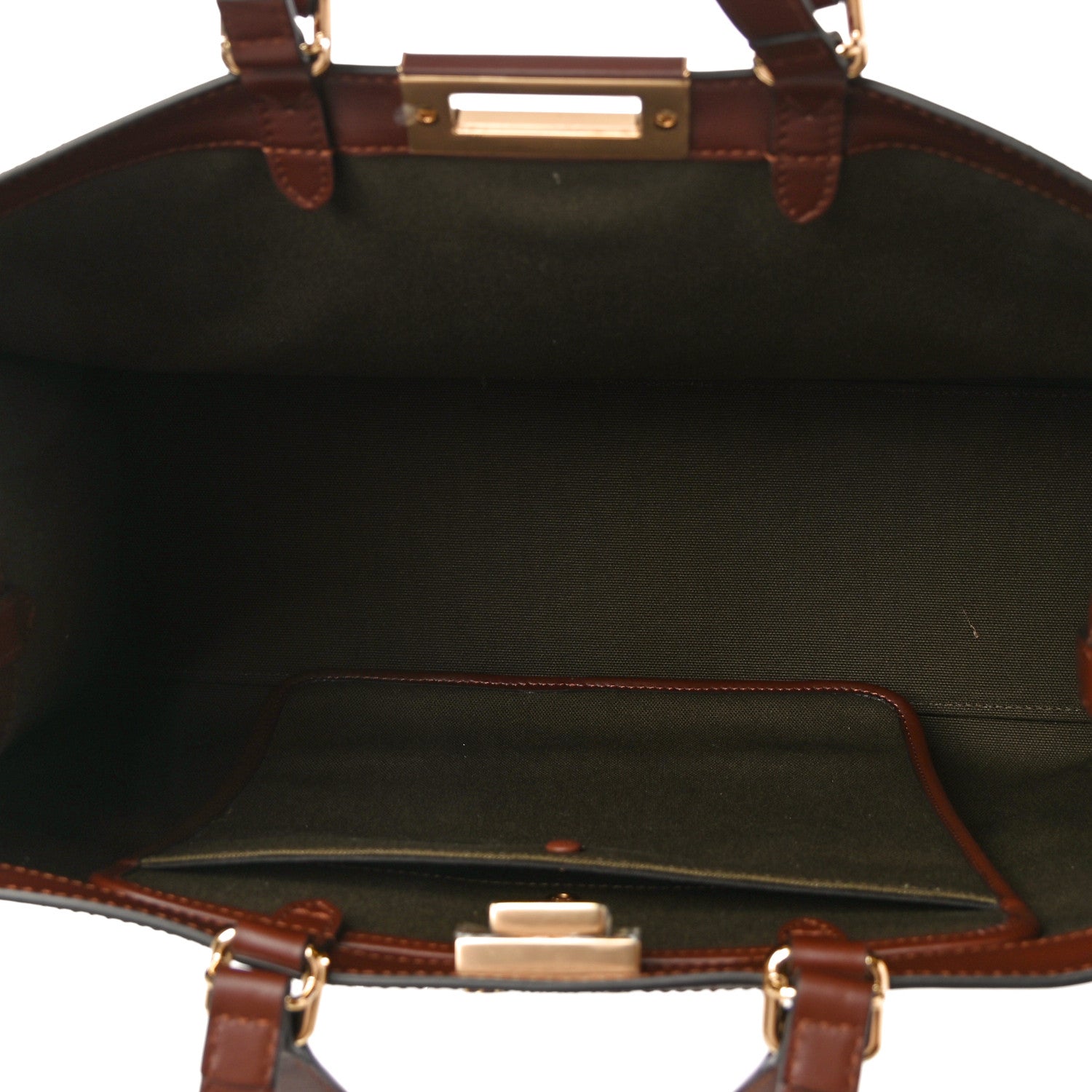 Fendi X SARAH COLEMAN Canvas FF Fish Eye Embroidered Medium Peekaboo X-Tote Amazzonia Ghianda 5 of 9