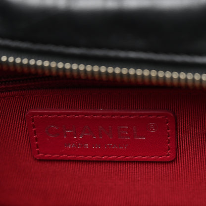 Chanel Aged Calfskin Chevron Quilted Small Gabrielle Hobo  Black 6 of 11