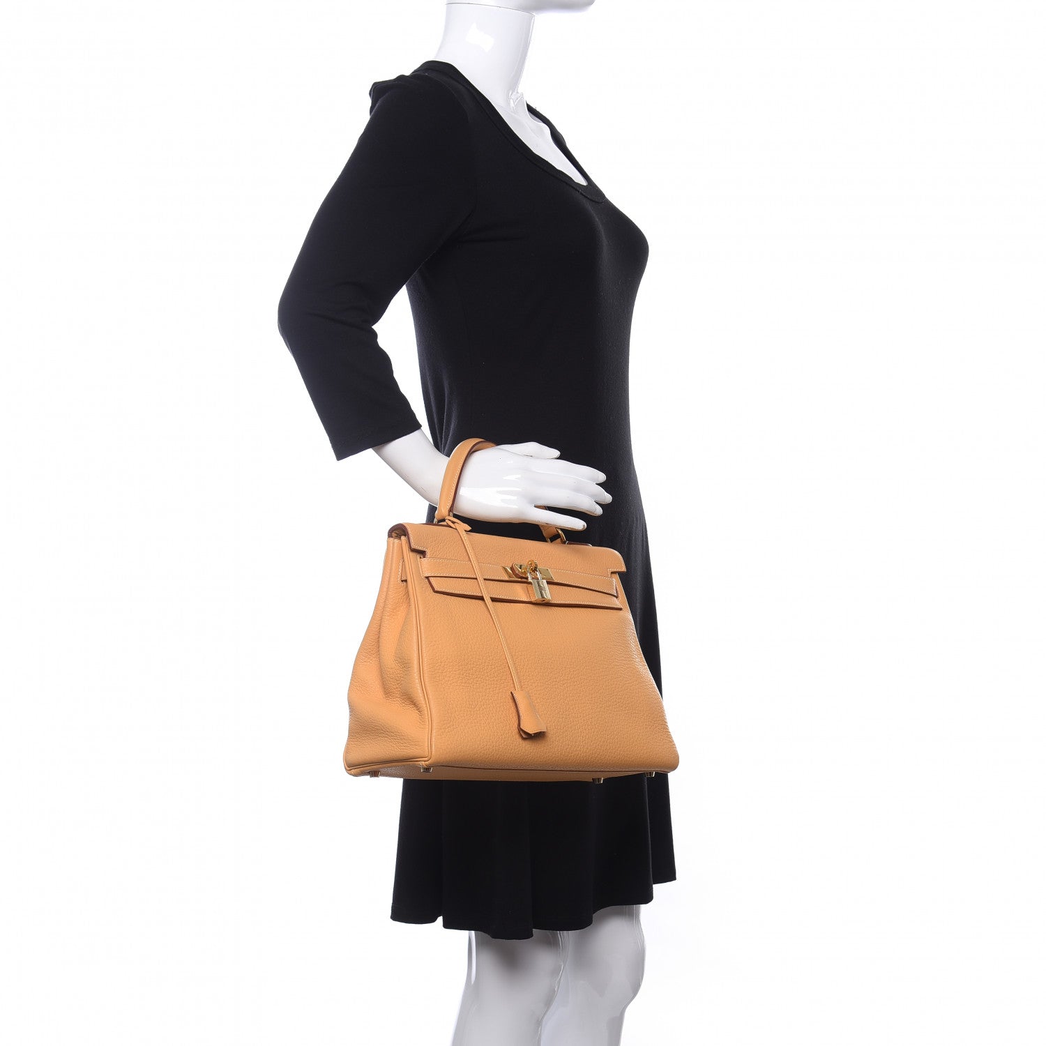 Hermes Taurillon Clemence Kelly Retourne 32 Sable 2 of 10