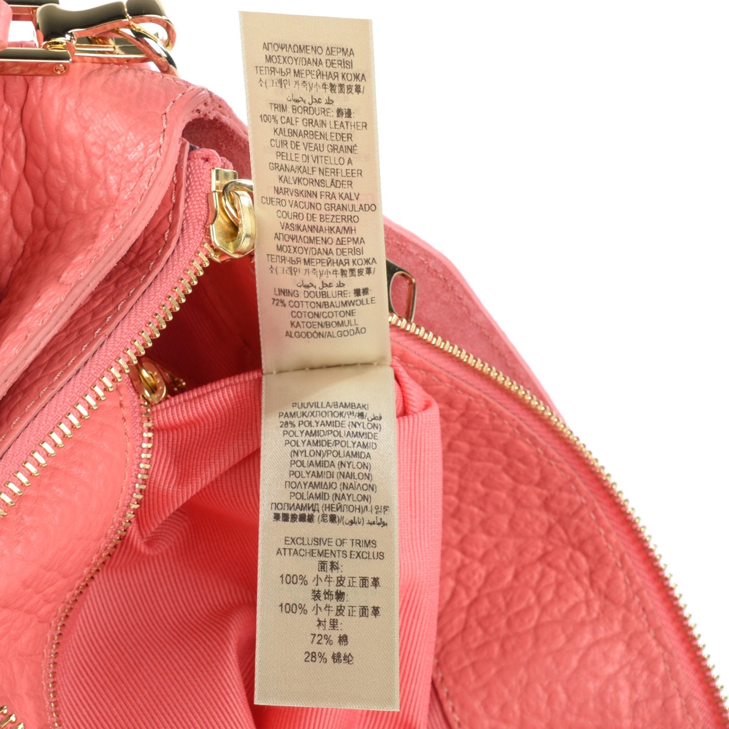 Signature Grain Calfskin Check Embossed Small Chichester Crossbody Clutch Bag Rose Pink