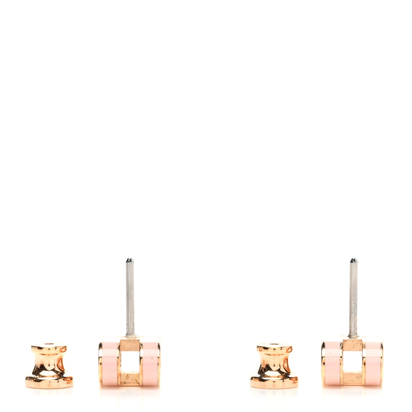 Rose Gold Lacquered Mini Pop H Earrings Rose Sakura