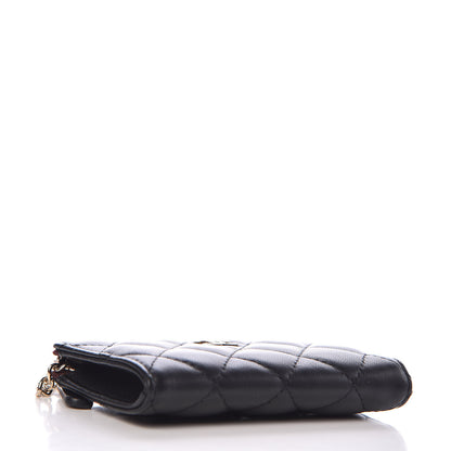 Chanel Lambskin Quilted Key Holder Case Black 4 of 8