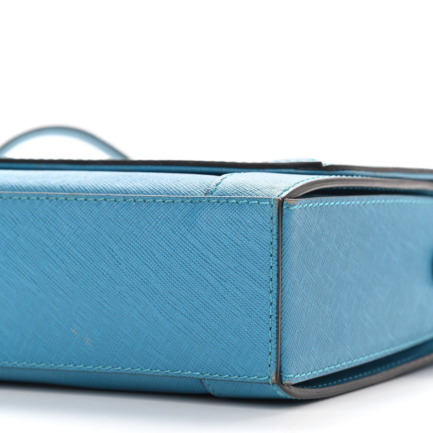 MCM Saffiano Crossbody Bag Blue 10 of 16