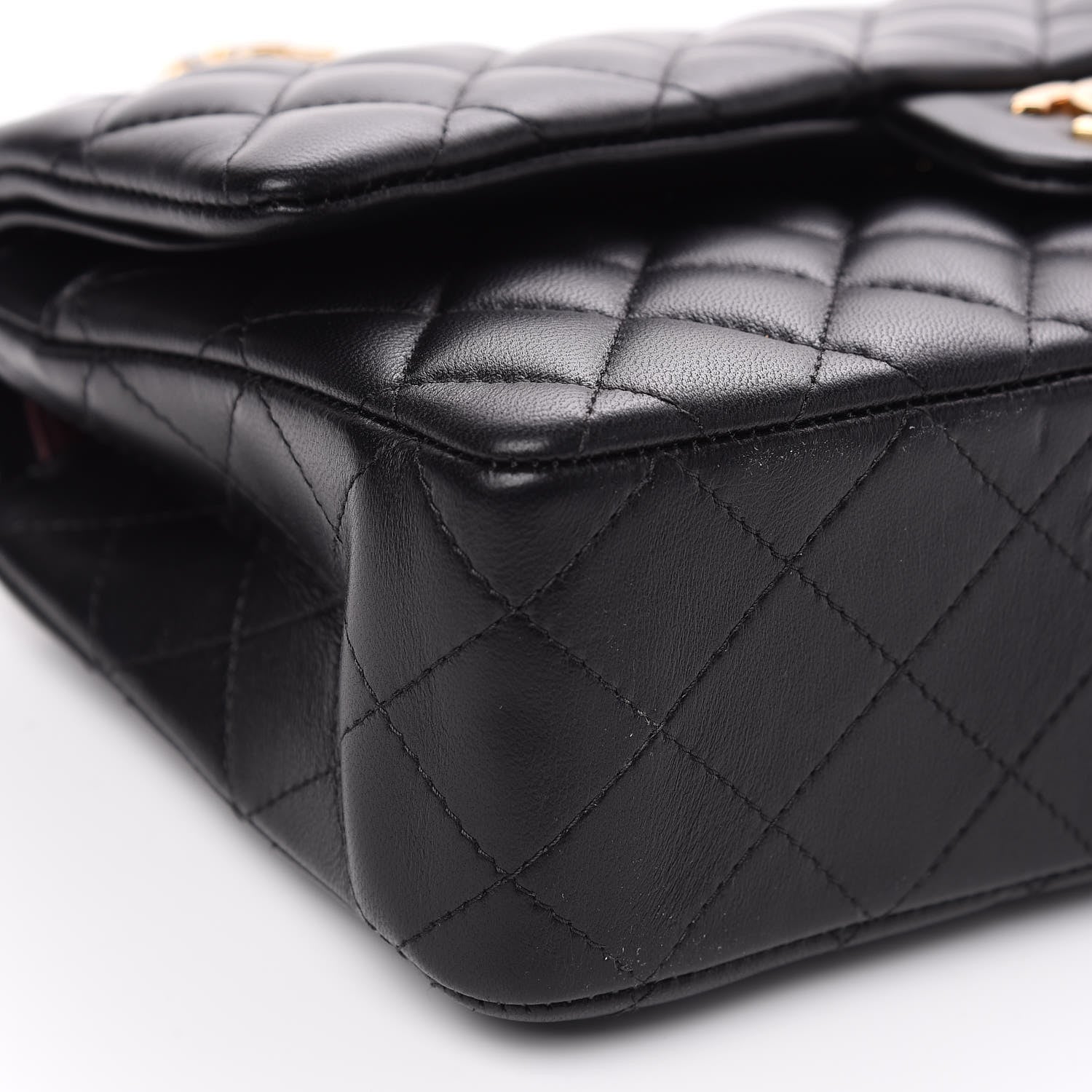 Chanel Lambskin Quilted Medium Double Flap Black 8 of 15