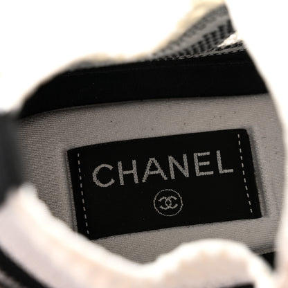 Chanel Mesh Suede Fabric Womens CC Sneakers Light 40 Pink White Black 7 of 11