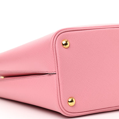 Prada Saffiano Cuir Medium Panier Bucket Bag Petalo Black 8 of 8