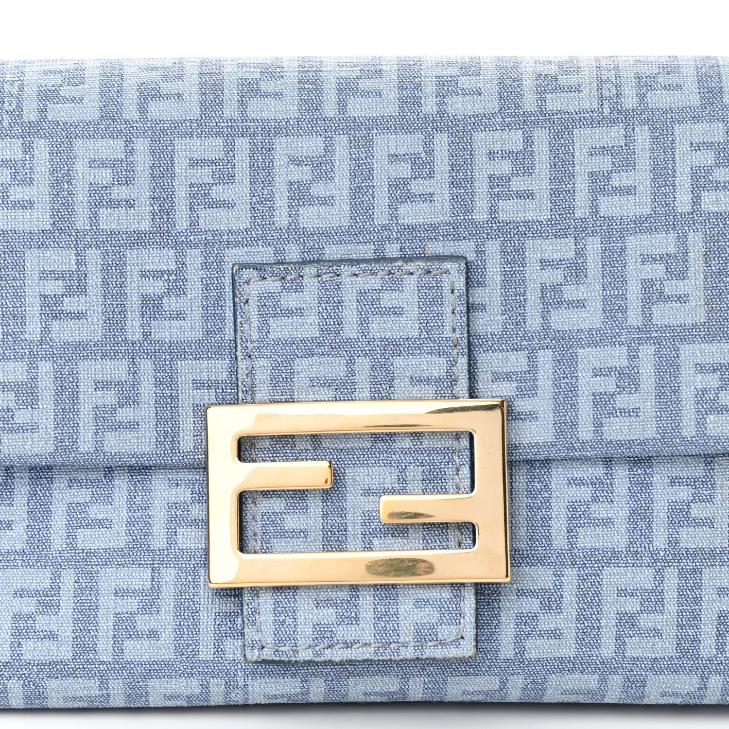 Fendi Zucchino Spalmati Forever Mini Mama Baguette Celeste 7 of 9