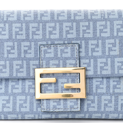 Fendi Zucchino Spalmati Forever Mini Mama Baguette Celeste 7 of 9