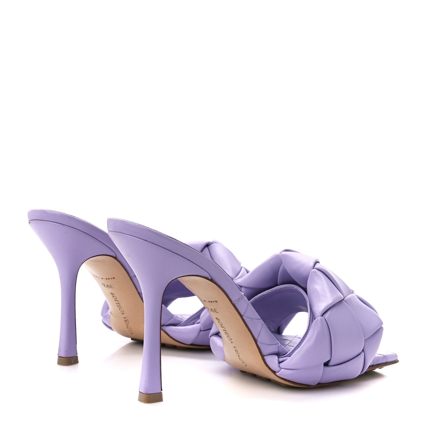 Nappa Maxi Intrecciato Lido Mule Sandals 39.5 Wisteria