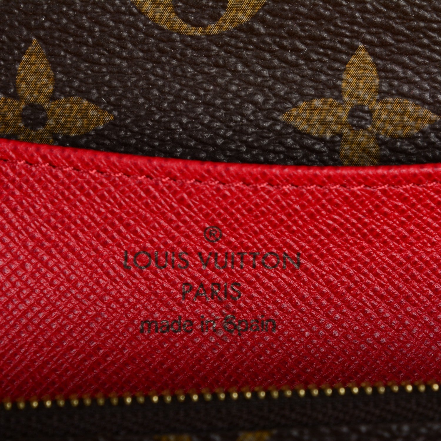Louis Vuitton Monogram Emilie Wallet Red 5 of 6