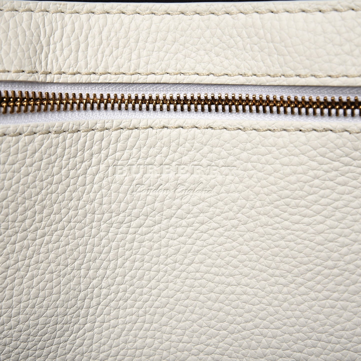 Grainy Calfskin Remington Tote Chalk White
