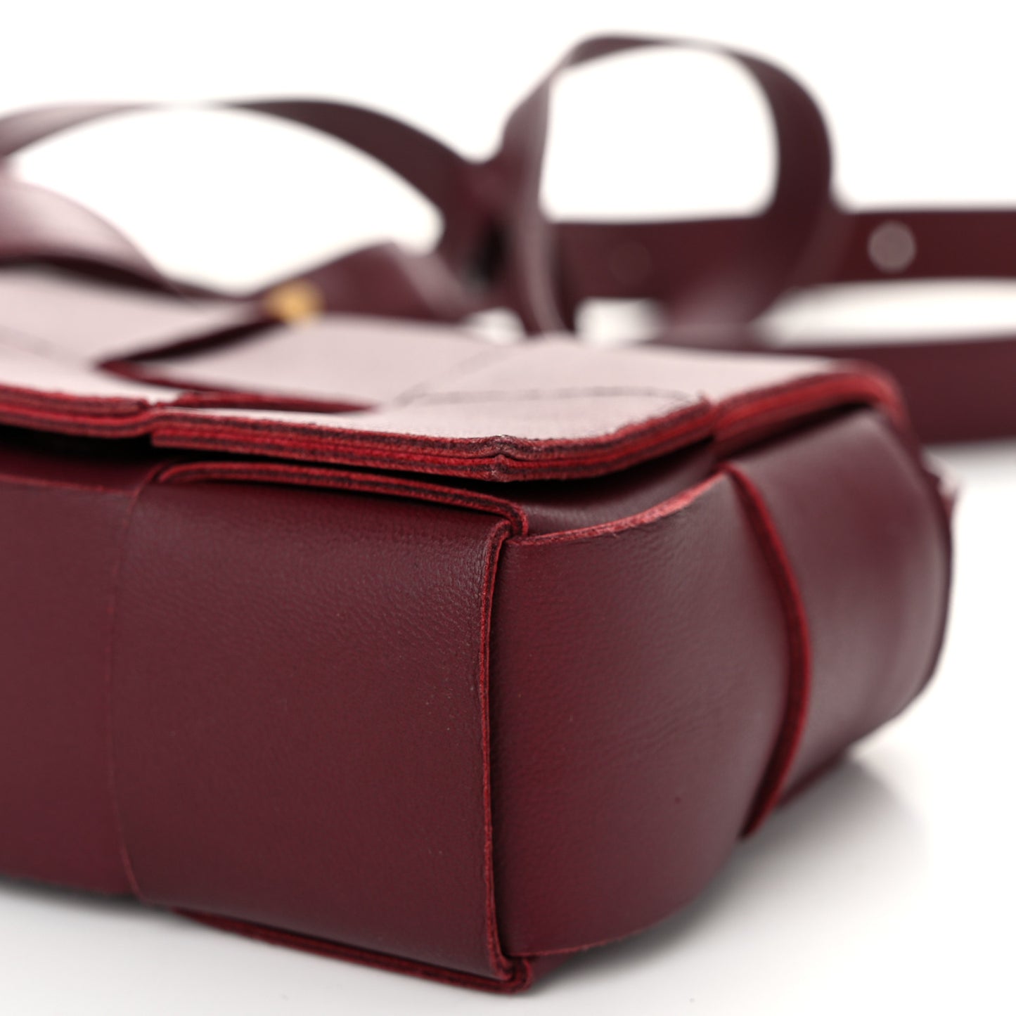 Lambskin Maxi Intrecciato Extra Mini Cassette Crossbody Bag Barolo