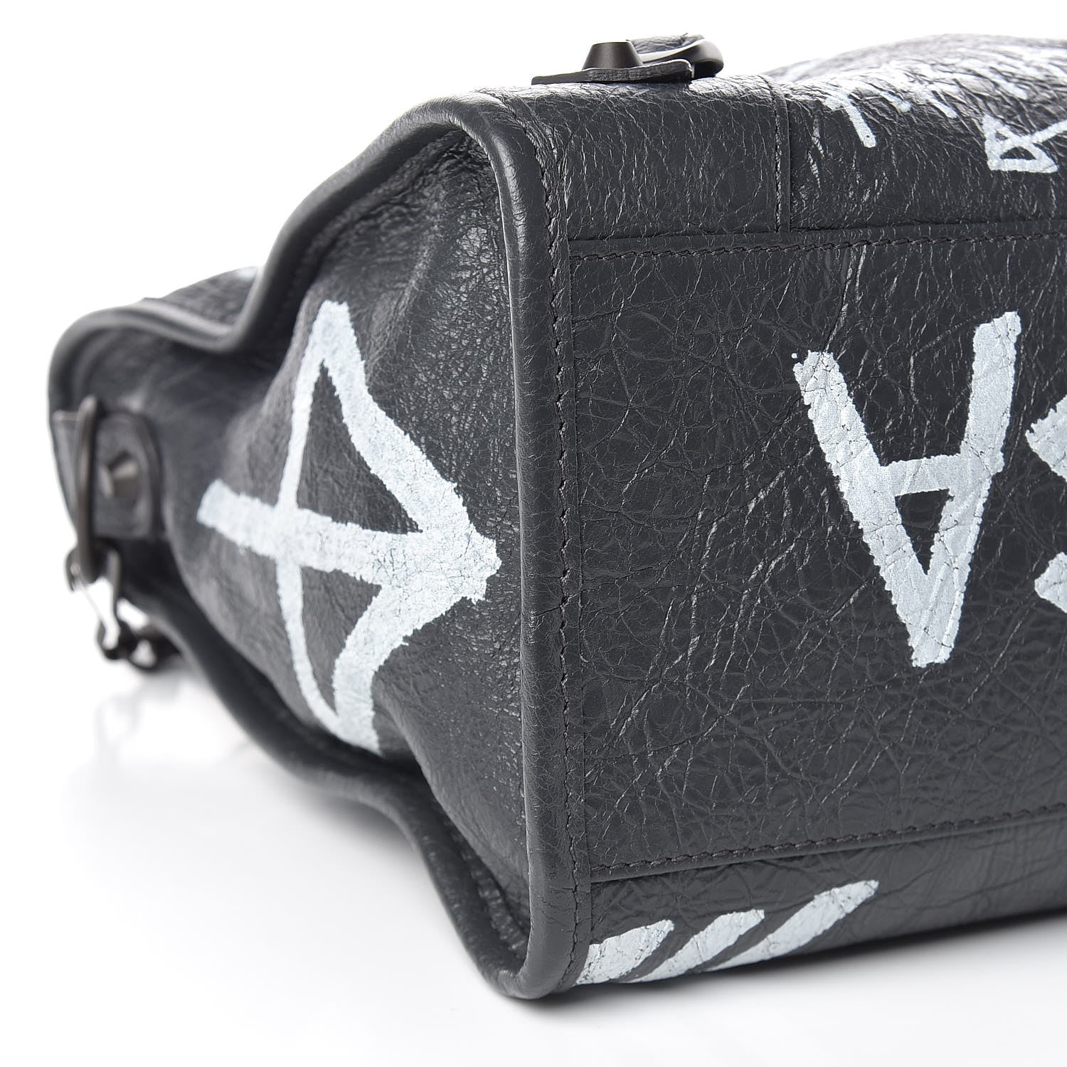 Balenciaga Agneau Arena Graffiti All Over Classic Hardware City Gris Fossile White 10 of 11