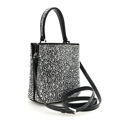Prada Satin Crystal Small Panier Bucket Bag Metal 3 of 10